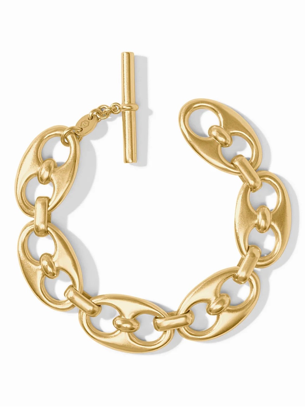 Julie Vos Polished Gold Oval Link Toggle Bracelet